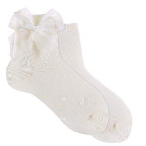 גרב קצרה עם פפיון אורגנזה