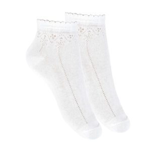 גרבי קרסול חגיגיים בסיומת עיטור סריגת תחרה