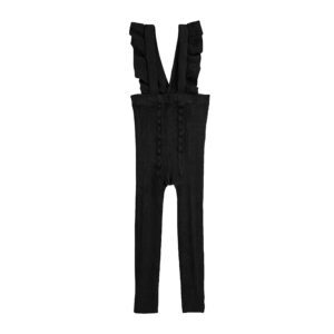 טייץ כותנה חם עם כתפיות מלמלה | Warm Cotton Leggings with Flounced Suspenders 